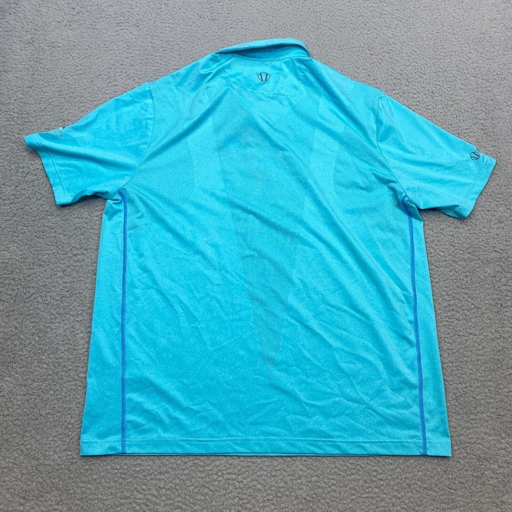 Sunice Polo Men XL Turquoise Golf Shirt Lake Chelan Golf Course Vacation Relax